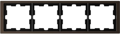 Рамка универсальная Schneider Electric Merten D-Life 4-м. металл мокко  картинка